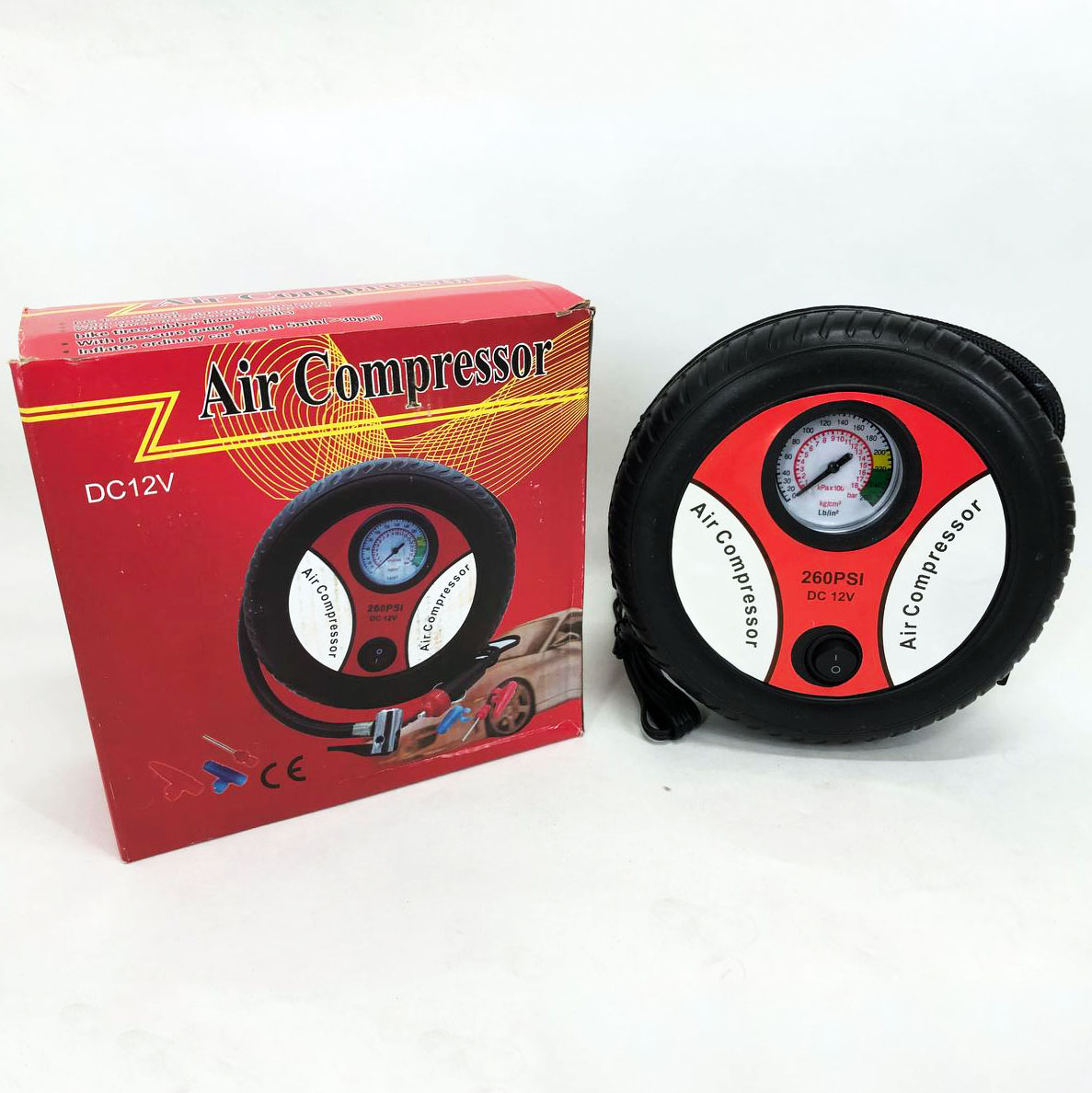 Автомобільний компресор для швидкого підкачування коліс Air Compressor DC12V, автомобільний компресор - Зображення 8