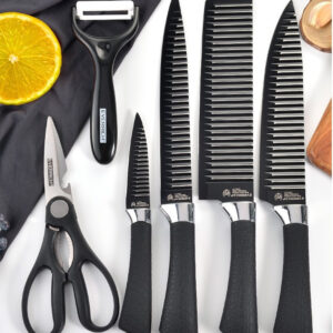 Набір професійних кухонних ножів 6 в 1 із нержавіючої сталі Everrich R-010