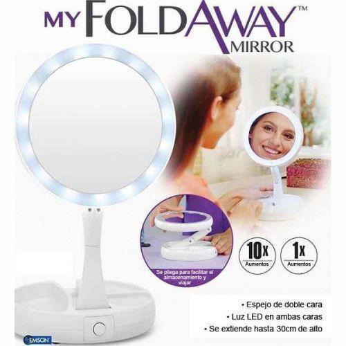 Складне дзеркало для макіяжу з підсвічуванням Led My Fold Away Mirror - Зображення 3