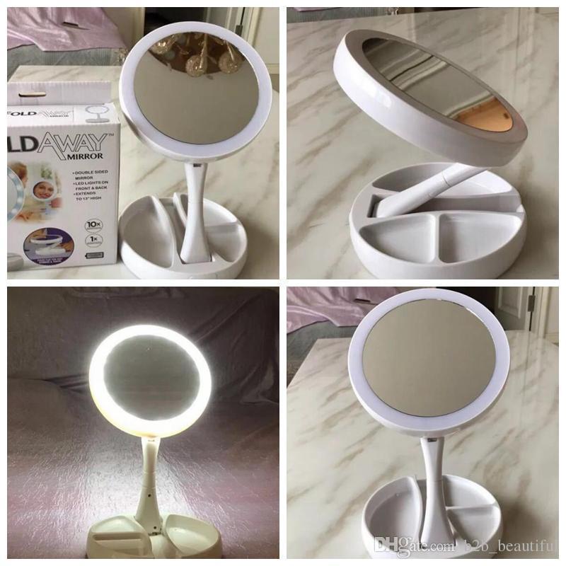 Складне дзеркало для макіяжу з підсвічуванням Led My Fold Away Mirror - Зображення 5