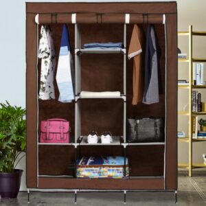 Складана каркасна тканинна шафа Storage Wardrobe 88130, шафа на три секції 130*45*175