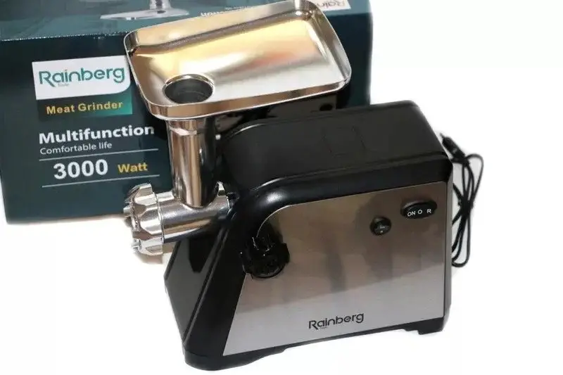 М'ясорубка електрична Rainberg RB 673 3000W + Соковитискач - Зображення 2