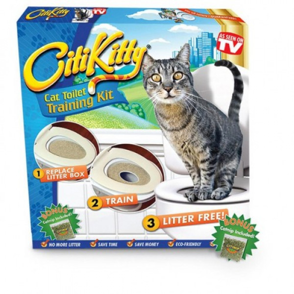 Набір для привчання кішки до унітазу (котячий туалет) CitiKitty Сіті Кіті
