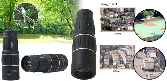 Монокуляр Bushnell 16x52 PowerView монокль, Бушнел, підзорна труба з чохлом - Зображення 5