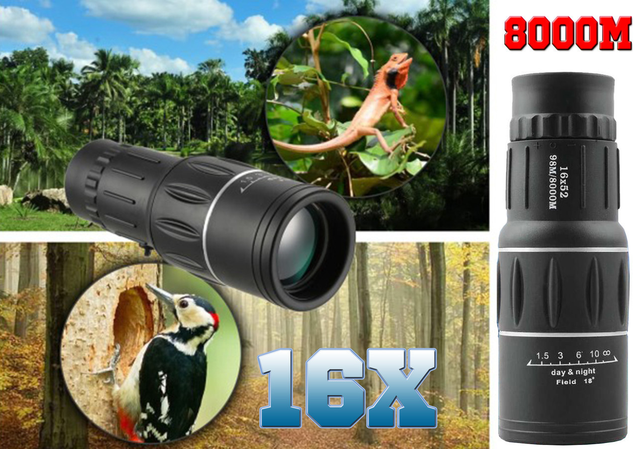 Монокуляр Bushnell 16x52 PowerView монокль, Бушнел, підзорна труба з чохлом - Зображення 10