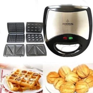 Мультимейкер Crownberg Cb-1074 4 В 1 Гриль Сендвічниця Вафельниця Горішниця Бутербродниця