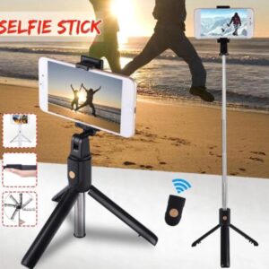 Селфі палиця-тринога штатив для телефону з пультом Bluetooth K07 Чорний