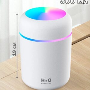 Зволожувач повітря-нічник 300 мл із живленням від USB та LED-підсвіткою H2O 2077
