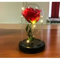 РОЗА В КОЛБІ З LED ПІДСВІЧУВАННЯМ, нічник, вічна роза - Image 2