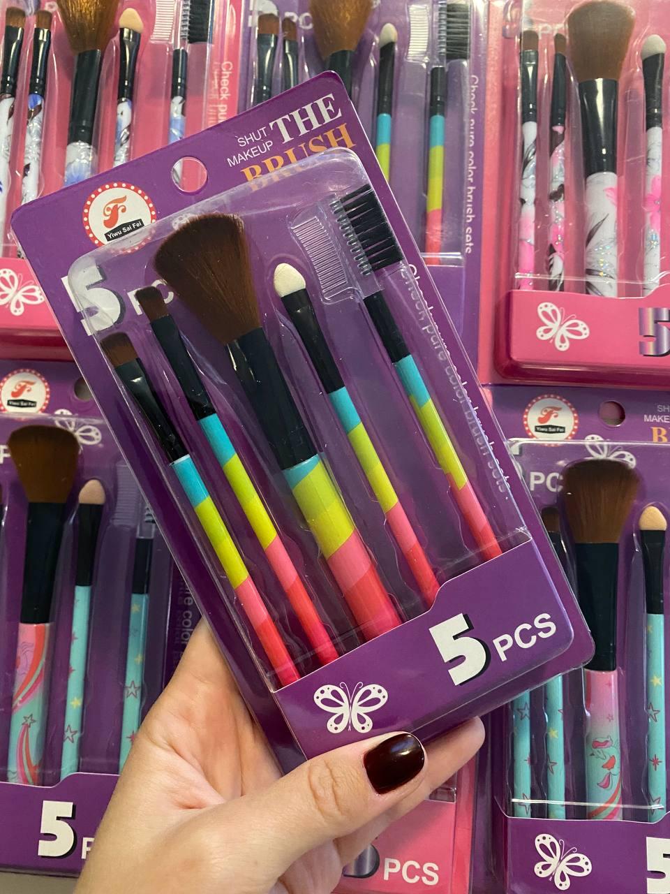 Набір пензлів для макіяжу обличчя та очей MAKEUP BRUSH SET 5 в 1 - Image 2