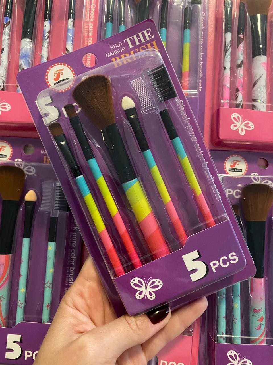 Набір пензлів для макіяжу обличчя та очей MAKEUP BRUSH SET 5 в 1 - Image 4
