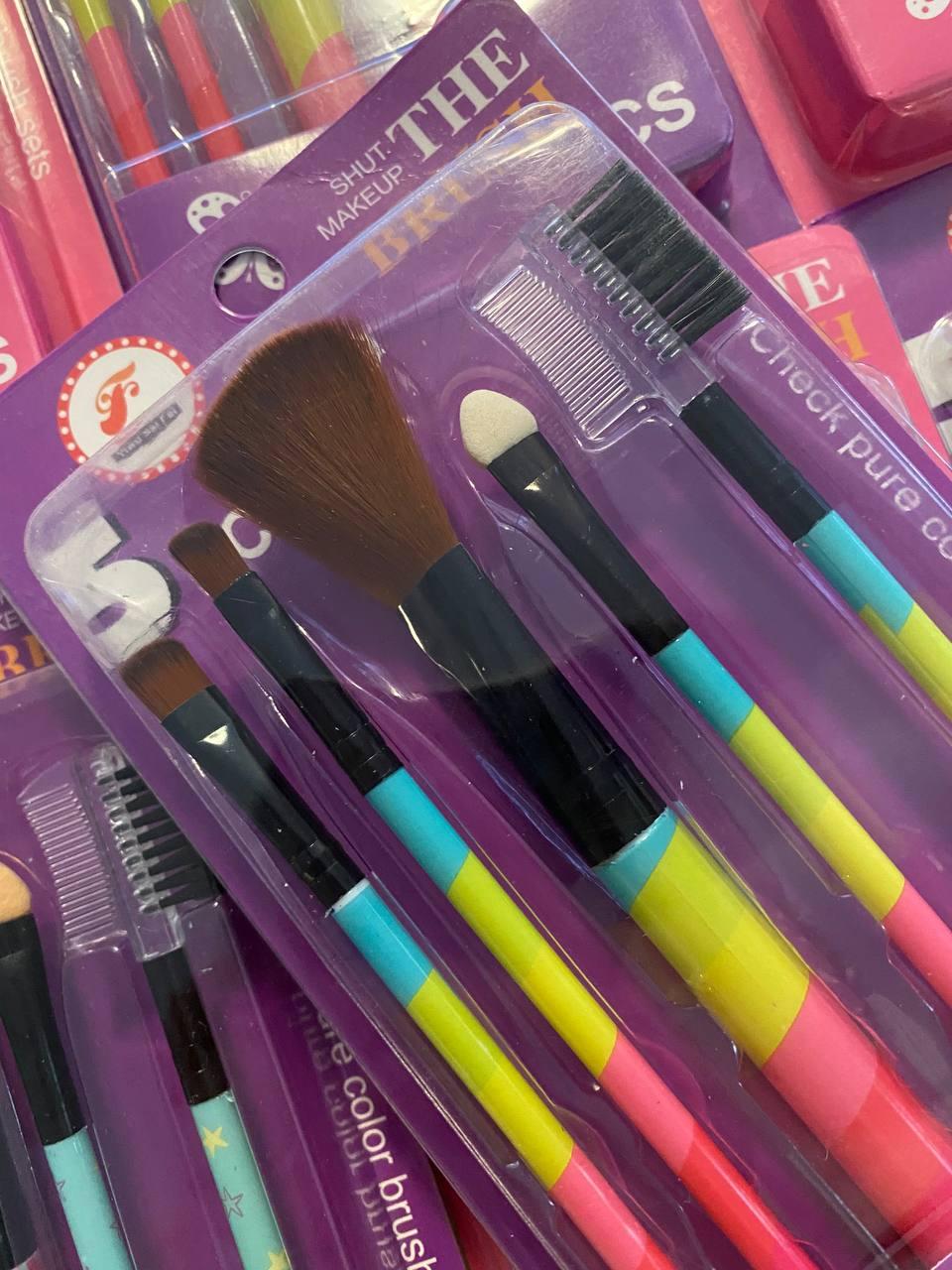 Набір пензлів для макіяжу обличчя та очей MAKEUP BRUSH SET 5 в 1 - Image 5
