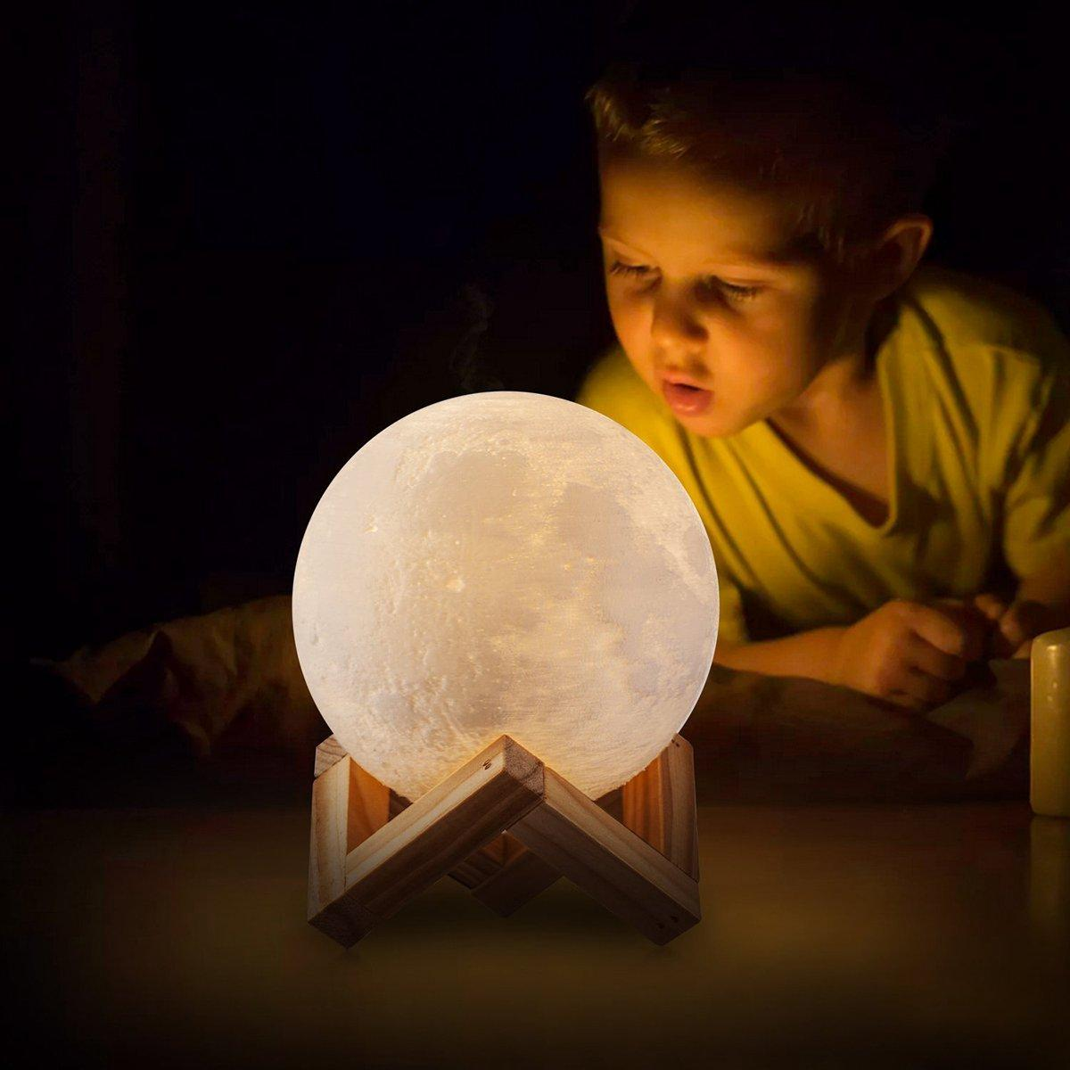 Популярний дизайнерський Нічник MOON LAMP 13 см на Акумуляторі з Пультом - Зображення 3