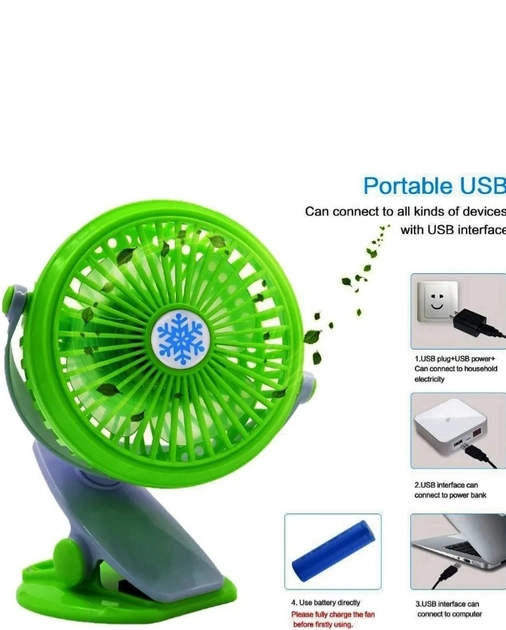Портативний настільний мінівентилятор на прищіпці Mini Fan WX 6503 - Image 2