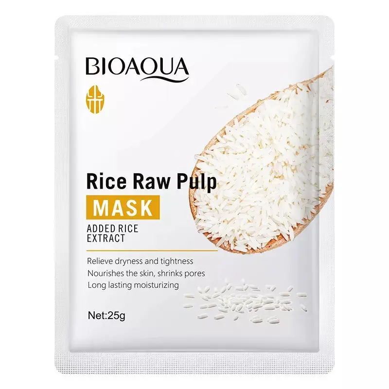 Маска тканинна з рисової м'якоті BIOAQUA