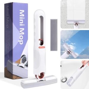 Портативна мінішвабра MINI MOP з автовіджимом, легка, для прибирання будинку, авто