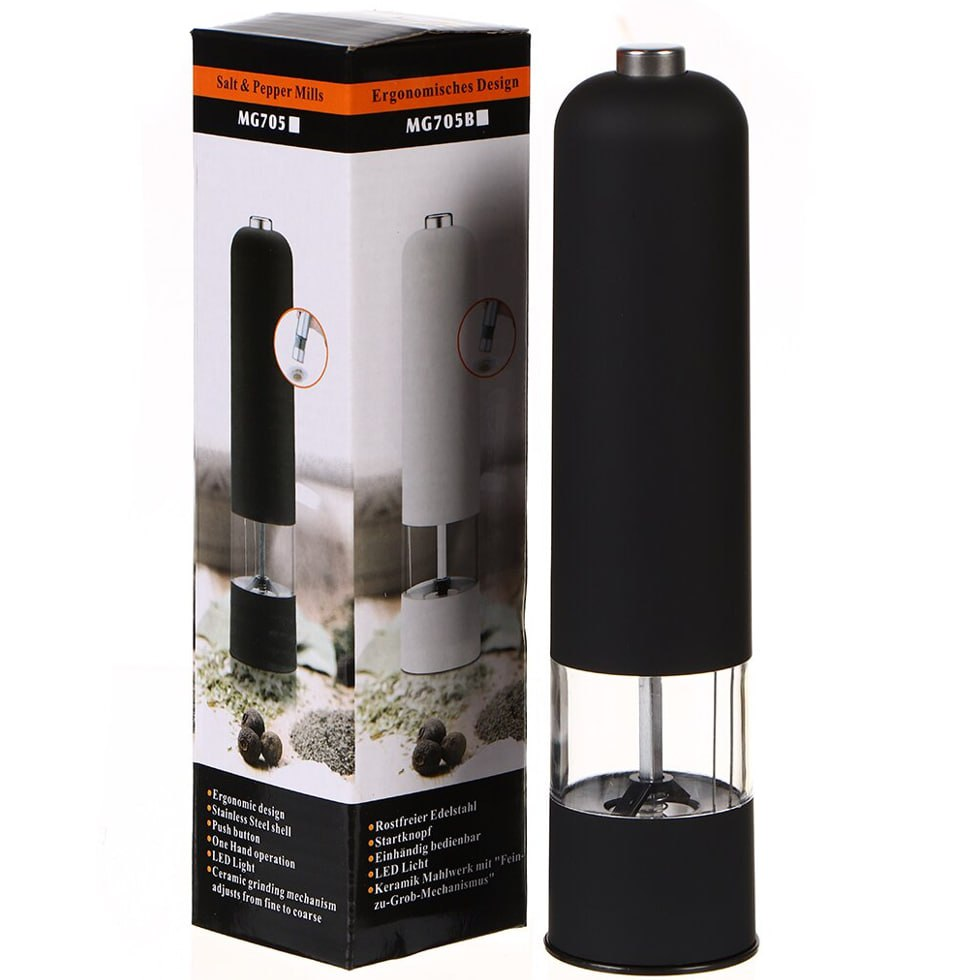 Електрична млинця для спецій Salt and Pepper MIlls Black