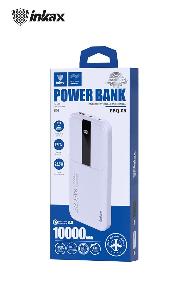 Повербанк Power Bank Inkax PBQ-06 PD+QC 3.0 10 000 mAh