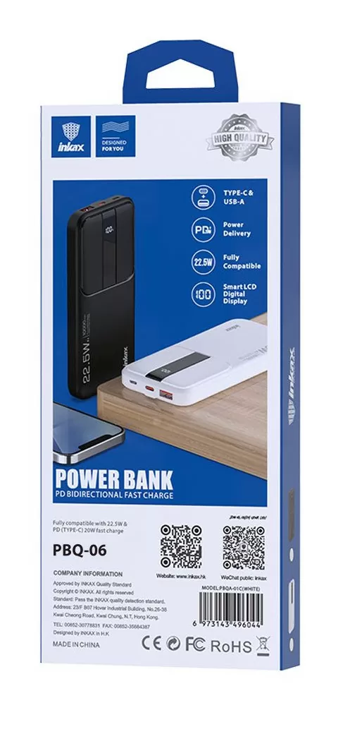 Повербанк Power Bank Inkax PBQ-06 PD+QC 3.0 10 000 mAh - Image 5