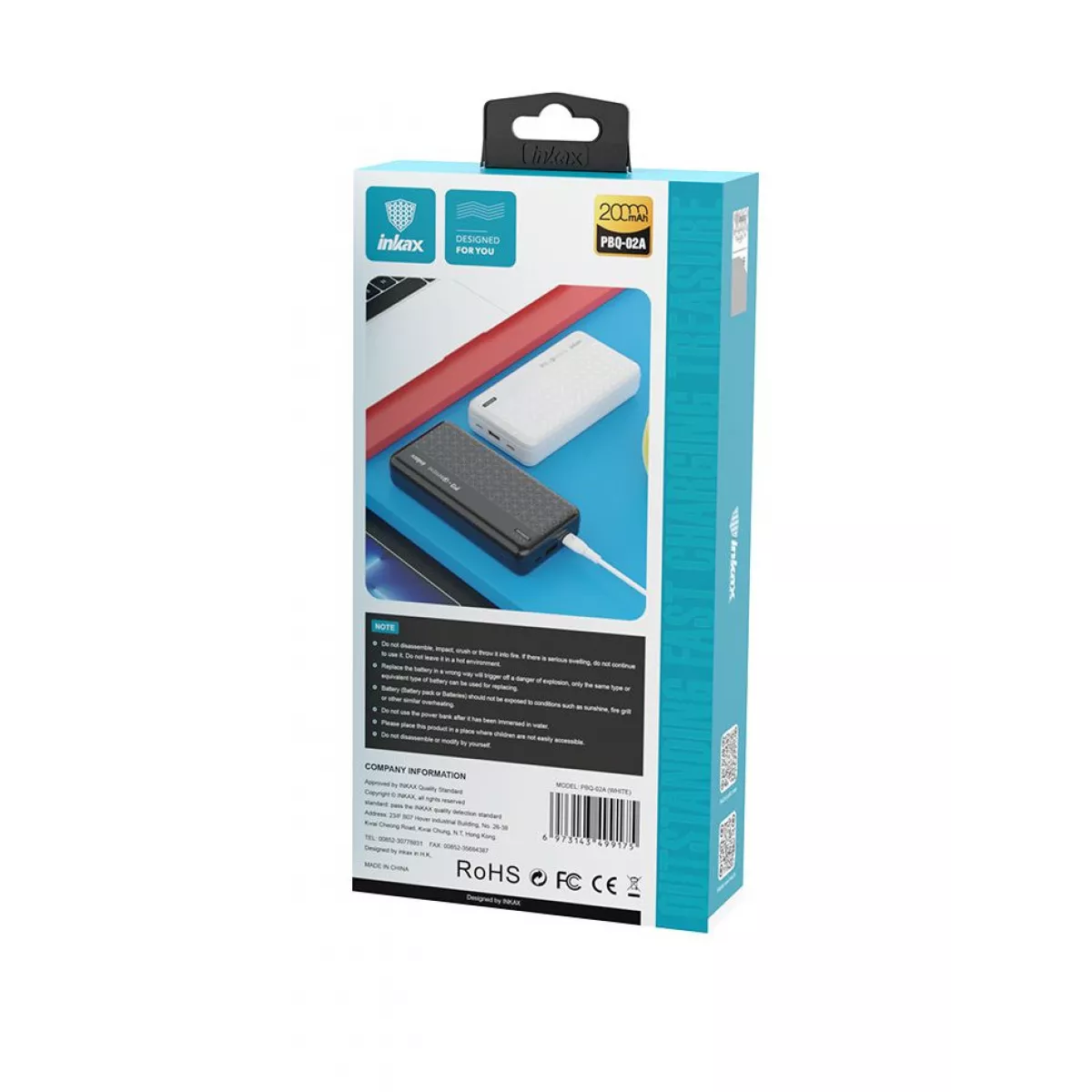 Повербанк Power Bank 20000mAh INKAX PB-02A - Image 2