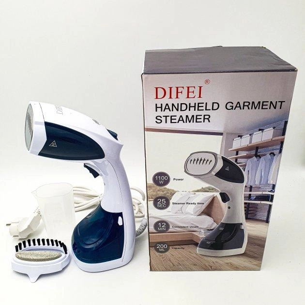 Відпарювач для одягу ручний 1100 Вт, паровий утюг Difei Handheld Garment Steamer DF-019A - Зображення 6