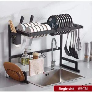 Стелаж кухонний для сушіння та зберігання посуду метал (65 см)