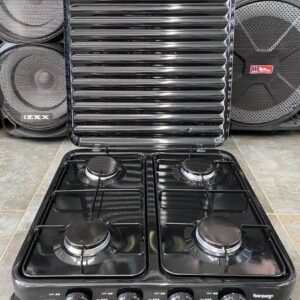 Плита газова на 4 конфорки Rainberg RB-2227 (Сірий, Чорний)