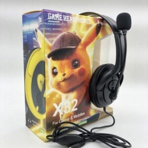 Дротові навушники PIKACHU X32 ігрові з мікрофоном Чорний