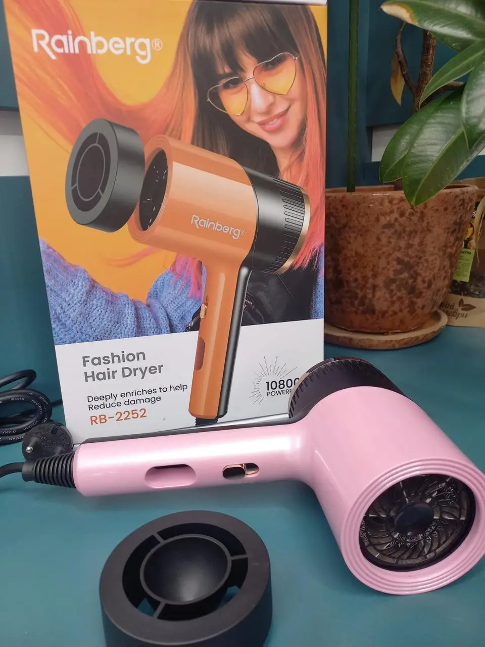 Потужний фен Fashion Hair Dryer Rainberg RB - 2252 - Зображення 2
