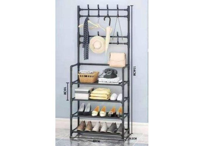 Універсальна вішалка для одягу New simple floor clothes rack size 60X29.5X151 см - Зображення 4