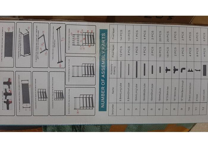 Універсальна вішалка для одягу New simple floor clothes rack size 60X29.5X151 см - Зображення 5
