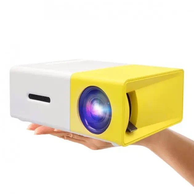 Мультимедійний портативний проектор UKC YG-300 з динаміком White/Yellow - Image 3
