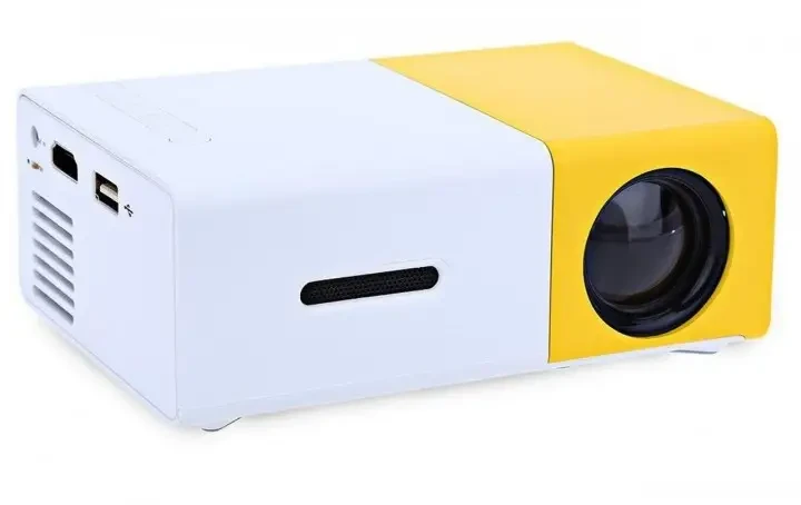 Мультимедійний портативний проектор UKC YG-300 з динаміком White/Yellow - Image 5