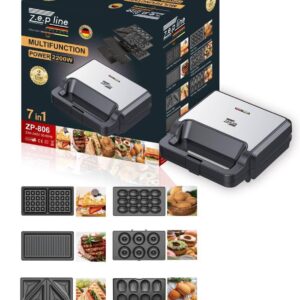 Вафельниця мультимейкер гриль 7в1 Zepline ZP-806 2200W