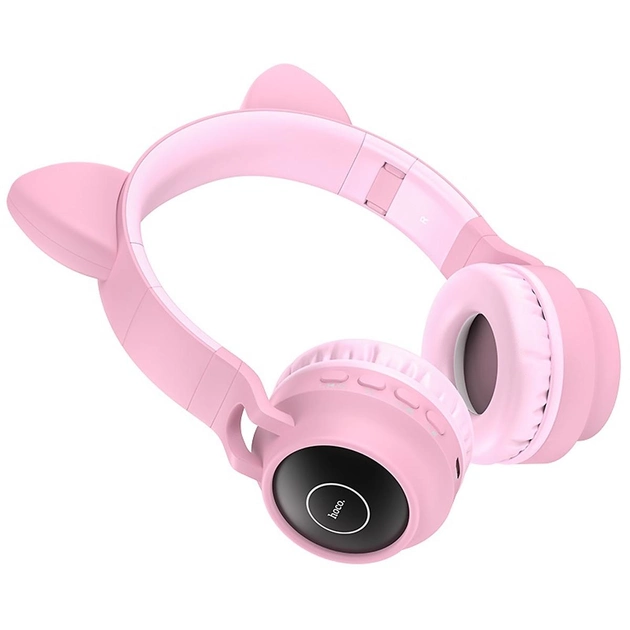 Навушники Bluetooth Hoco W27 Cat Ear Wireless Headphones Pink - Image 3