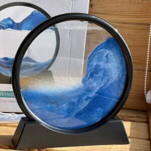 Настільна LED-лампа нічник Пісочні годинники 3D "Moving Sands Capes" USB Нічний світильник