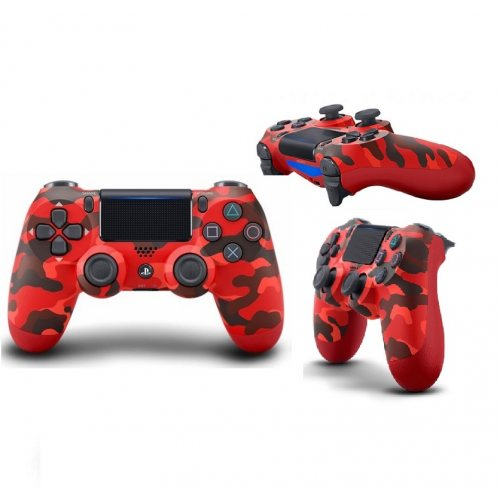 Багатофункціональний джойстик DualShock 4 для PS4 V2 Червоний камуфляж Bluetooth NEW З ЛОГОТИПОМ - Image 3
