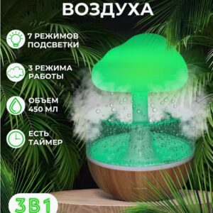 Зволожувач повітря Mushroom drop water Гриб аромадифузор-нічник