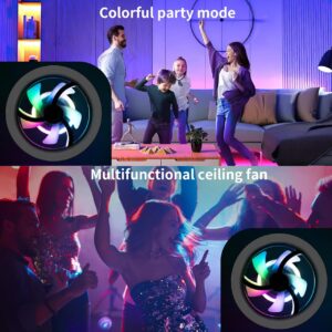 Лампа - вентилятор на патрон CHP-008 RGB 2835RGB