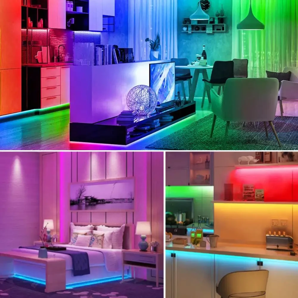 Світлодіодна стрічка багатобарвна 3528 RGB 5 м Led з пультом - Зображення 7
