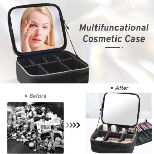 Портативна тканинна косметичка із зеркальцем Make Up BLACK