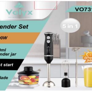 Блендер заглибний 5в1 універсальний Blender Set VOLYX VO7319 1500 W BLACK