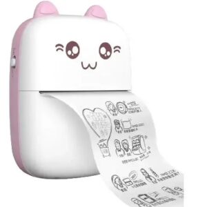 Портативний міні принтер термопринтер Mini printer Pink