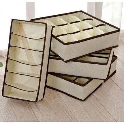 Органайзер для носків, спіднього білизни, бюстгальтерів Four-piece clothing storage box XL879 - Image 2