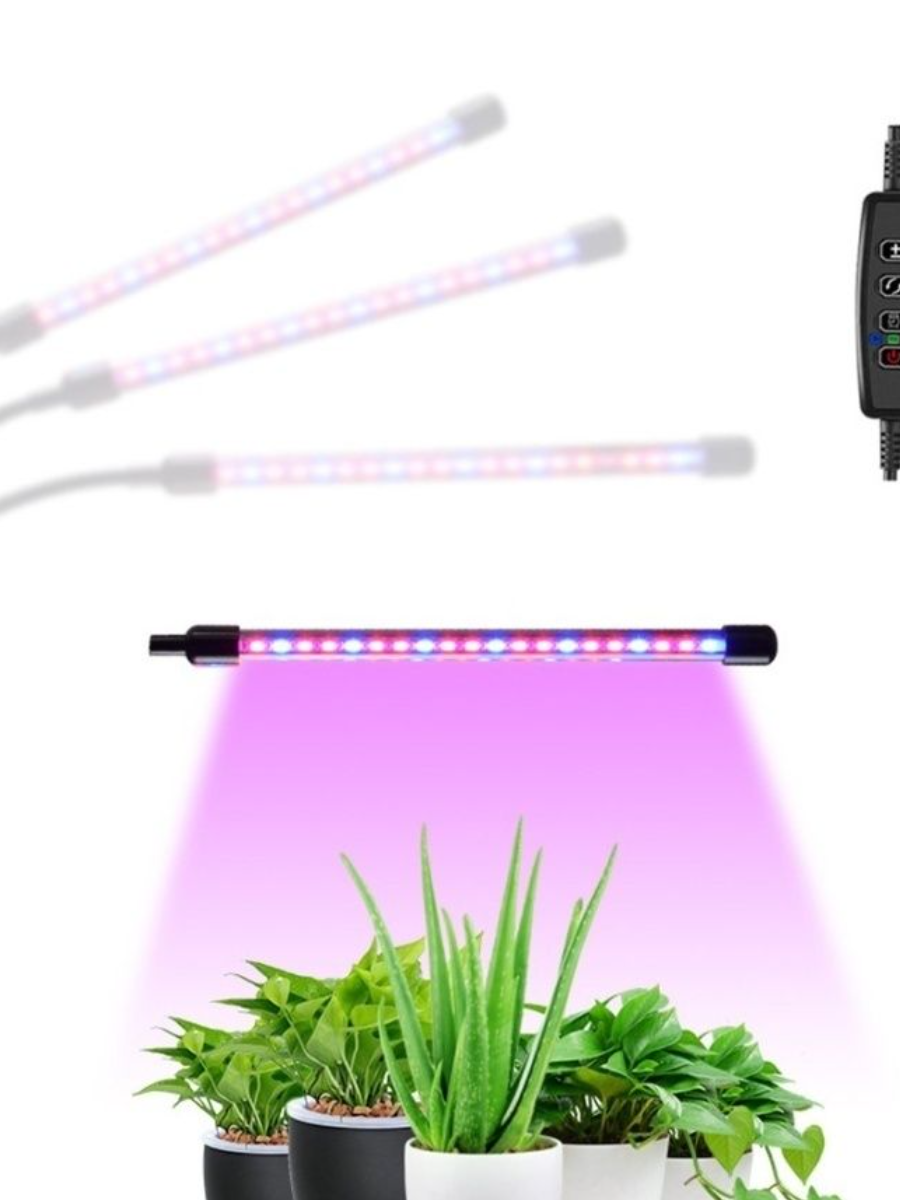 Ультрафіолетова лампа для рослин j22wl-03 LED LIGHT Повний спектр 3 голови LED - Image 5