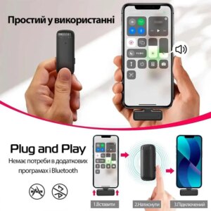 Бездротовий мікрофон петличний у кейсі Ulanzi J11 Lighthing Чорний