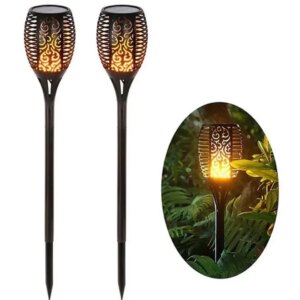 Водонепроникний ліхтар 52 см з ефектом полум'я Solar flame led light sensor activated
