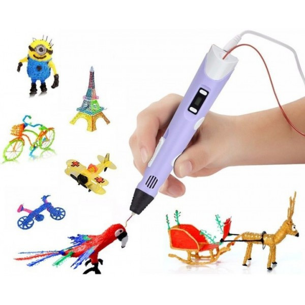 3D Ручка PEN-2 з LCD-дисплеєм + Пластик! Крута ручка для малювання! - Зображення 3