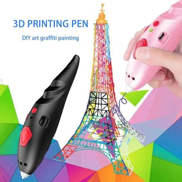 Ручка 3D акумуляторна з трафаретом K9901 - Зображення 3