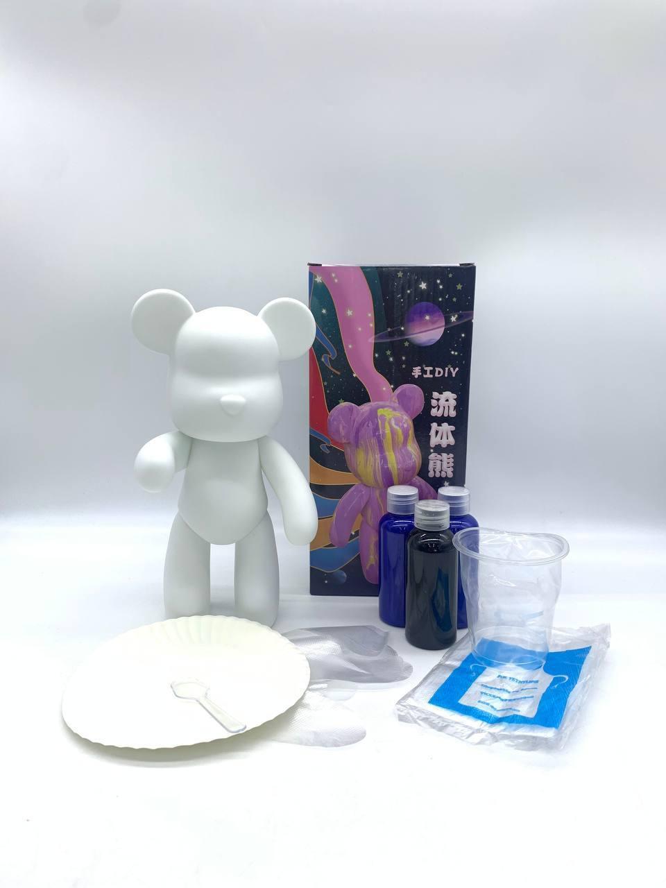 Флюїдне медвежонок fluid bear bearbrick, 23 см, з фарбами YELLOW - Image 2